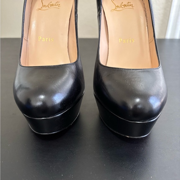 👠 Christian Louboutin Black Leather Platform Pumps main image 9
